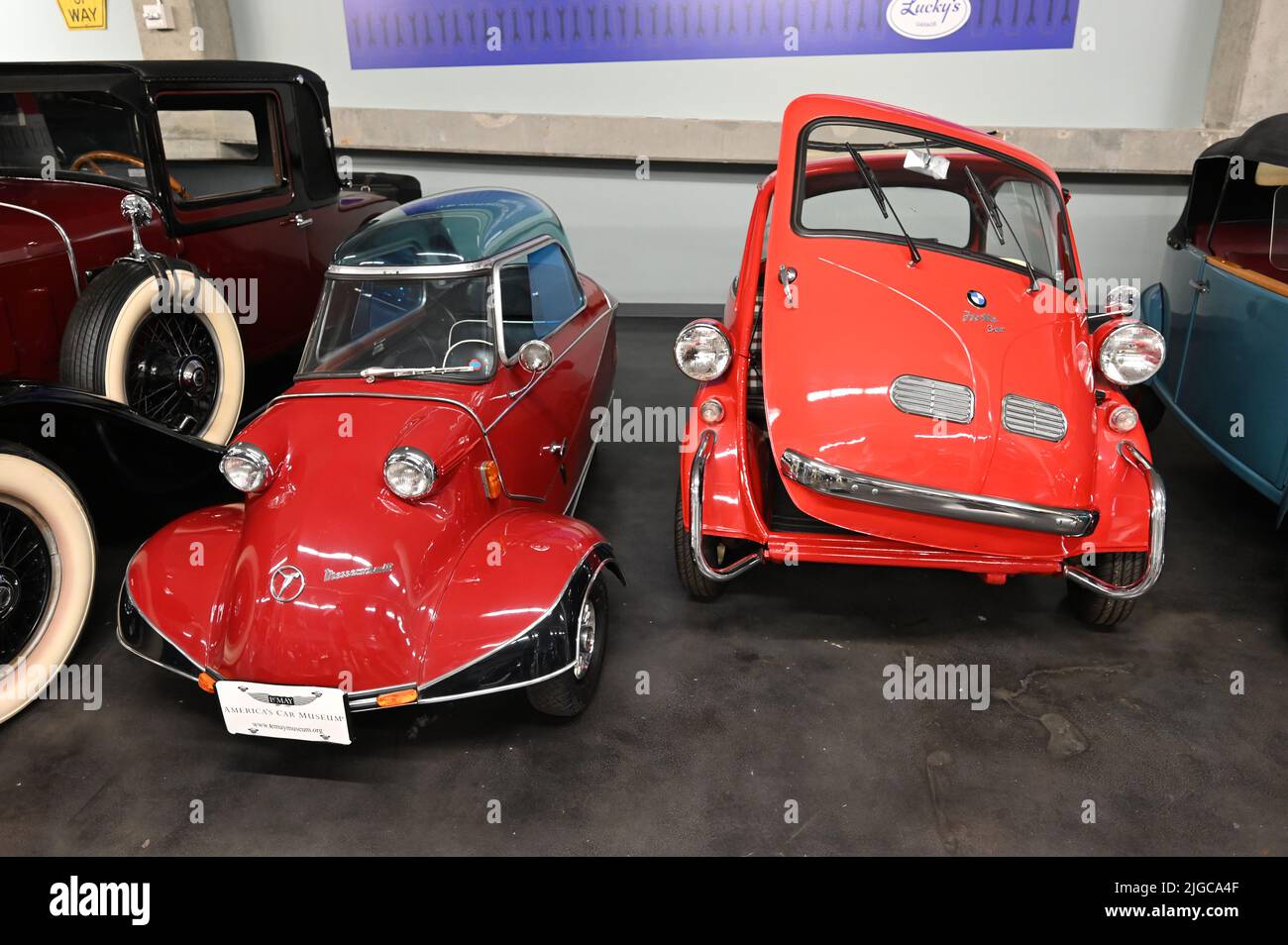 A classic car at a car museum in America Stock Photo