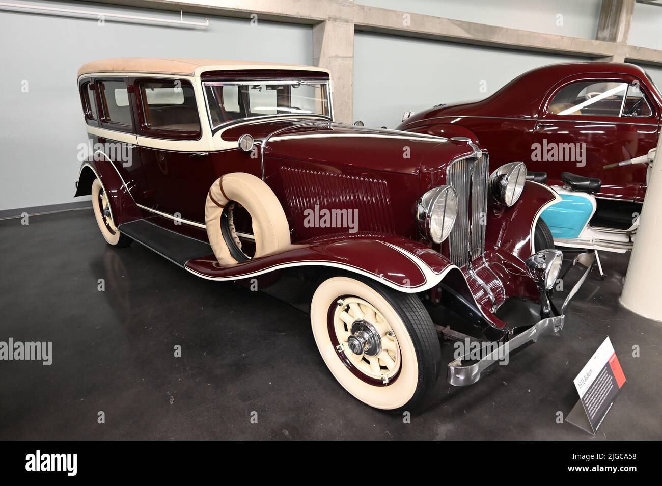 A classic car at a car museum in America Stock Photo