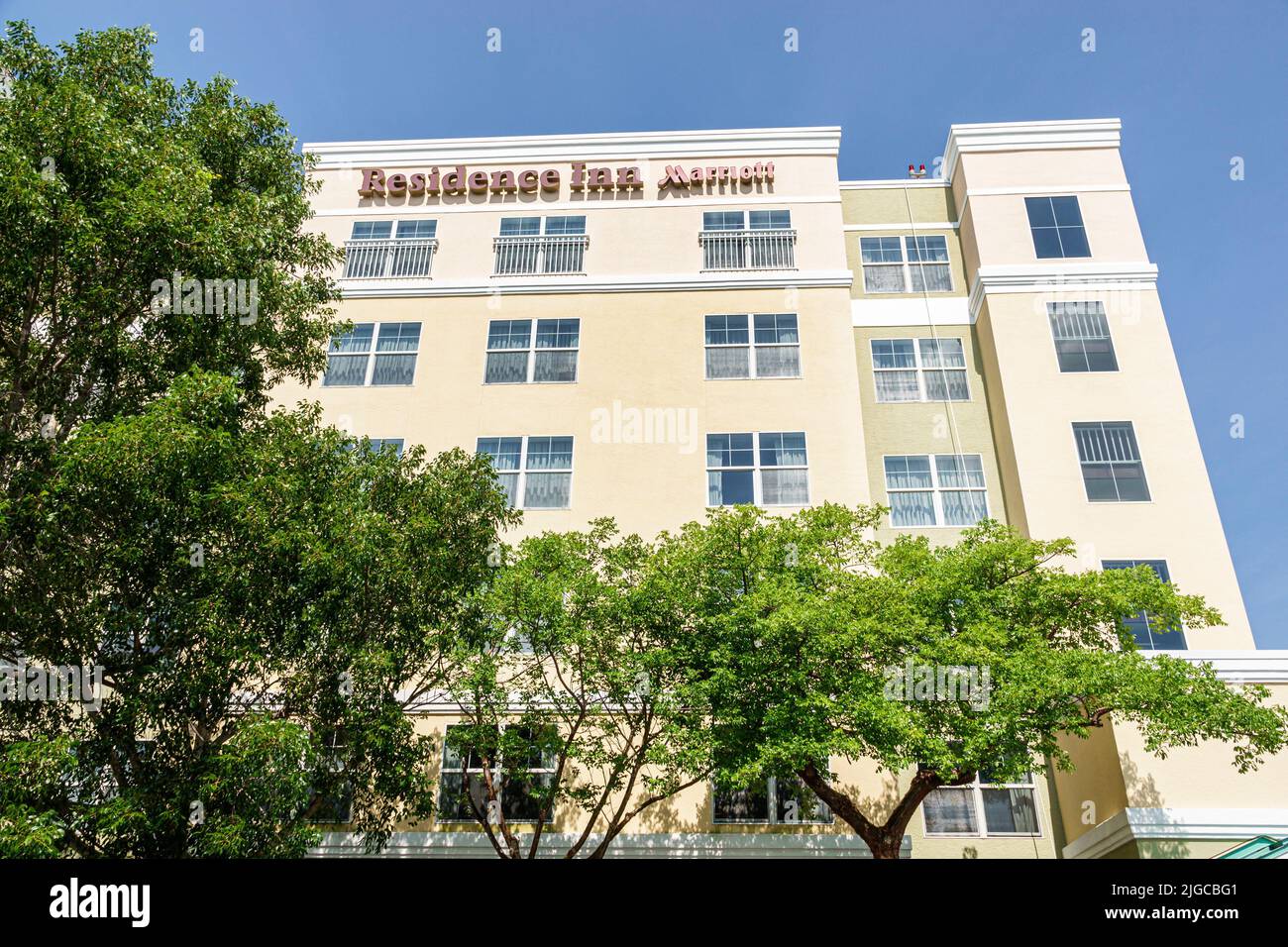 Fort Ft. Myers Florida,Residence Inn by Marriott Fort Myers Sanibel hotel lodging,outside exterior sign Stock Photo