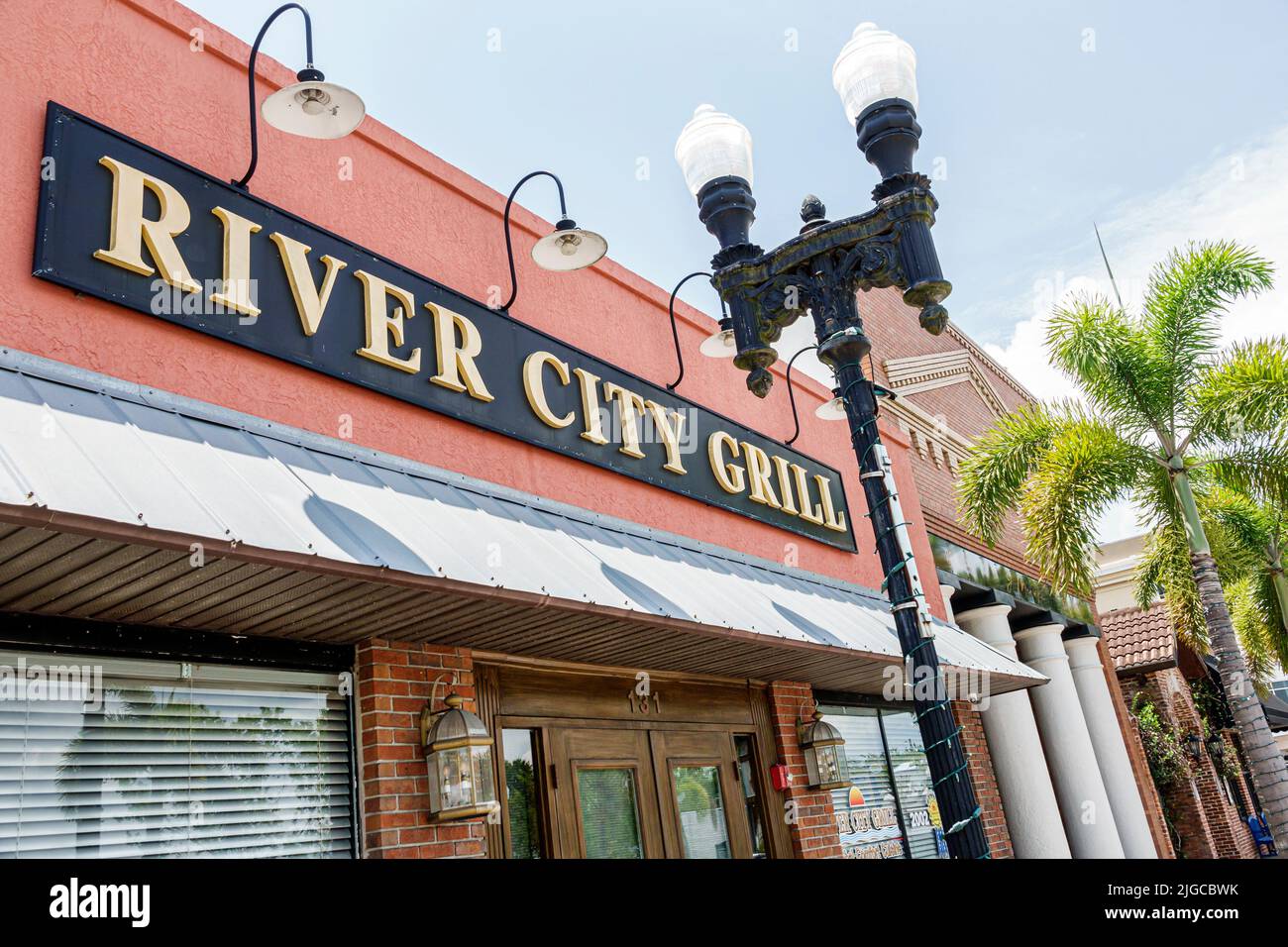 Punta Gorda Florida,West Marion Avenue River City Grill restaurant restaurants Stock Photo