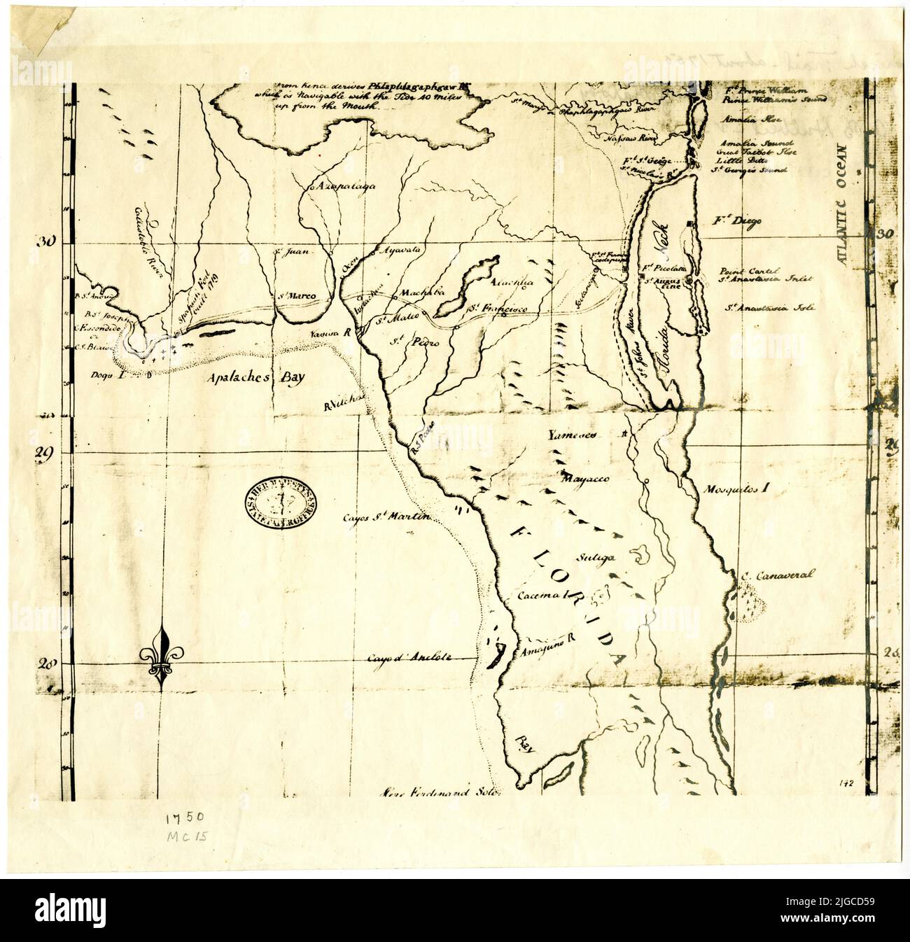 Spanish Trail Map of Florida 1750 - Spanish Trail Map Of Florida 1750 By Archer Butler Hulbert 2JGCD59