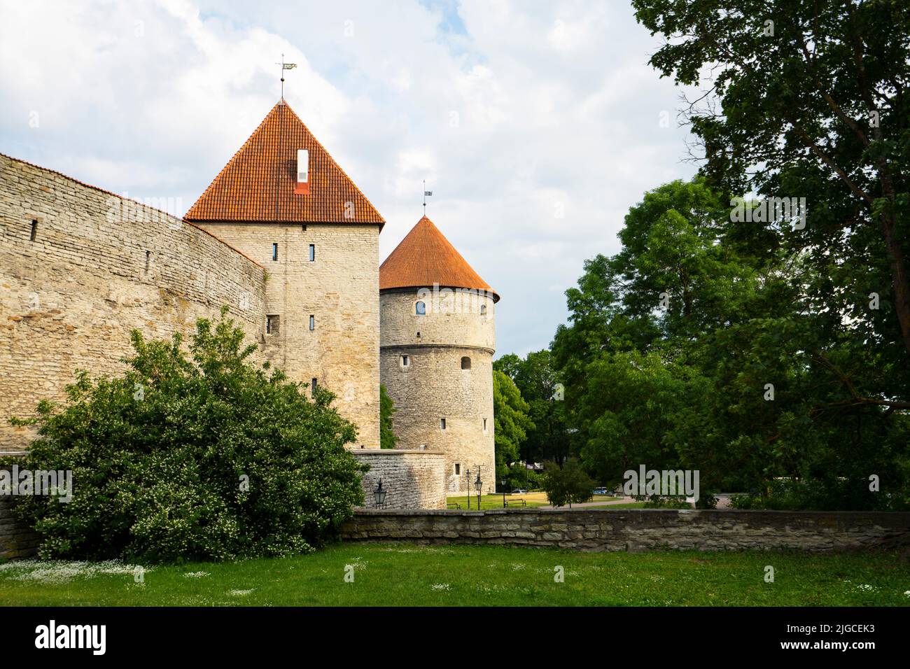Tallinn, Estonia. July 2022.  Panoramic view of the Kiek in de Kök Museum and Bastion Tunnels in the city center Stock Photo