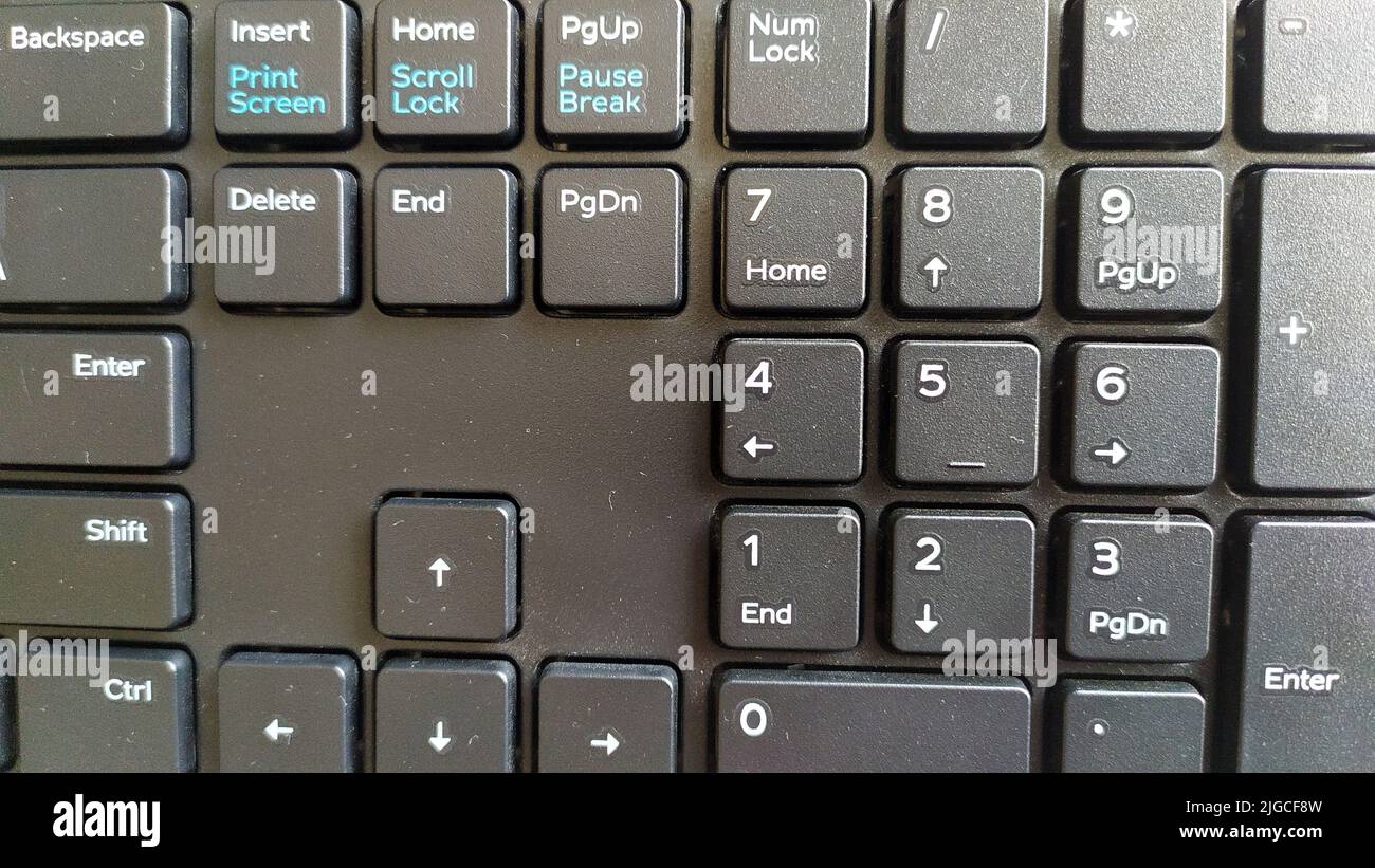 realistic black keyboard with blue accent color enter key and led lock indicators Stock Photo - Alamy realistic black keyboard with blue accent color enter key and led lock indicators Stock Photo - Alamy