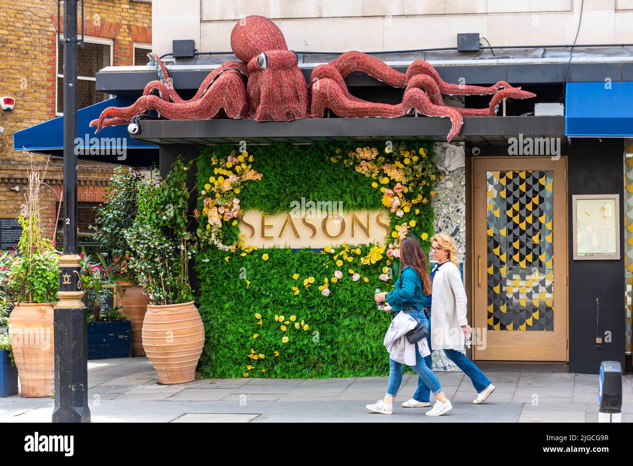 Seasons fish and seafood restaurant in Bruton Street, Mayfair, London