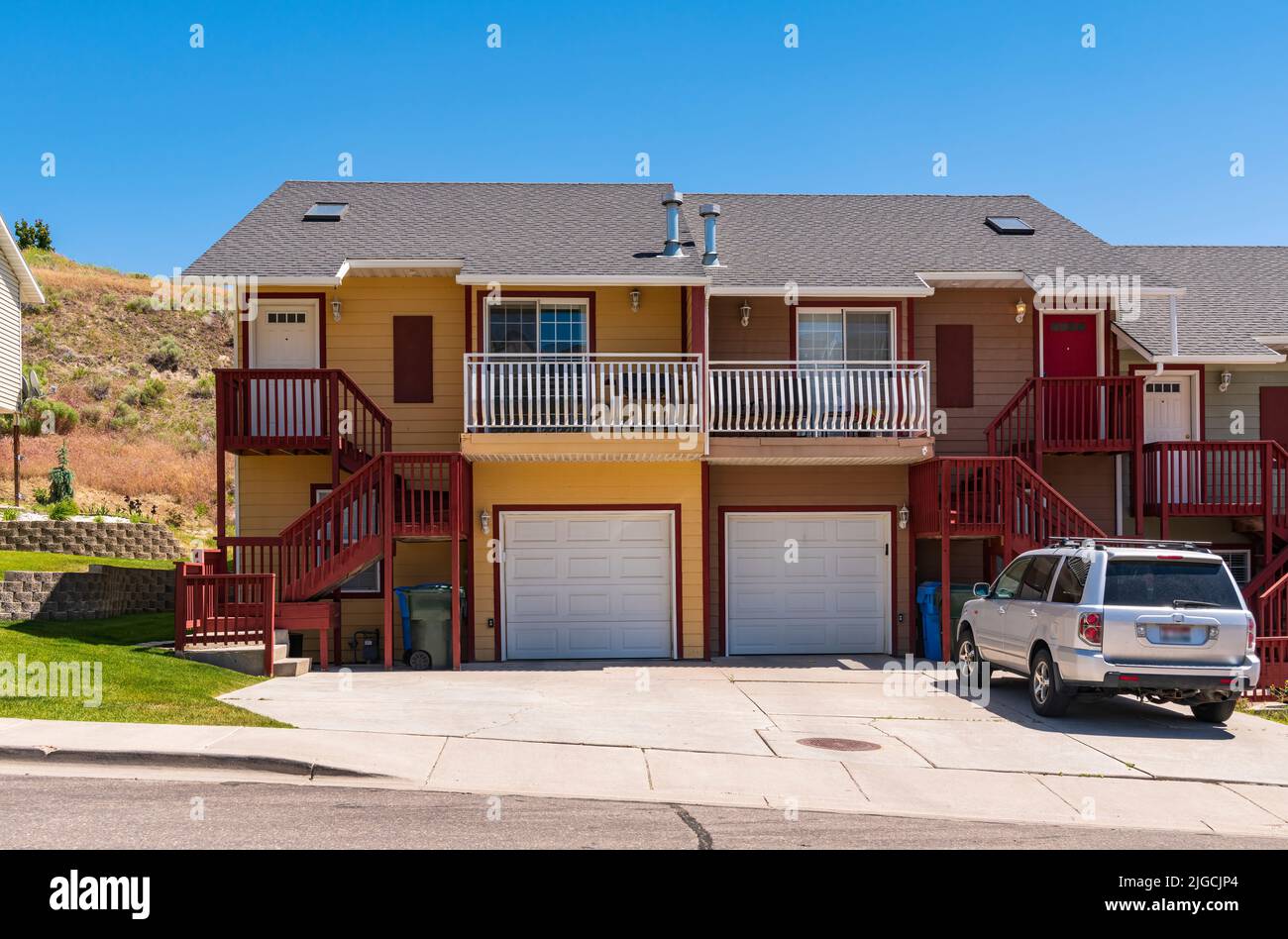 Residential condominiums and neighborhood in a suburb Pocatello Idaho