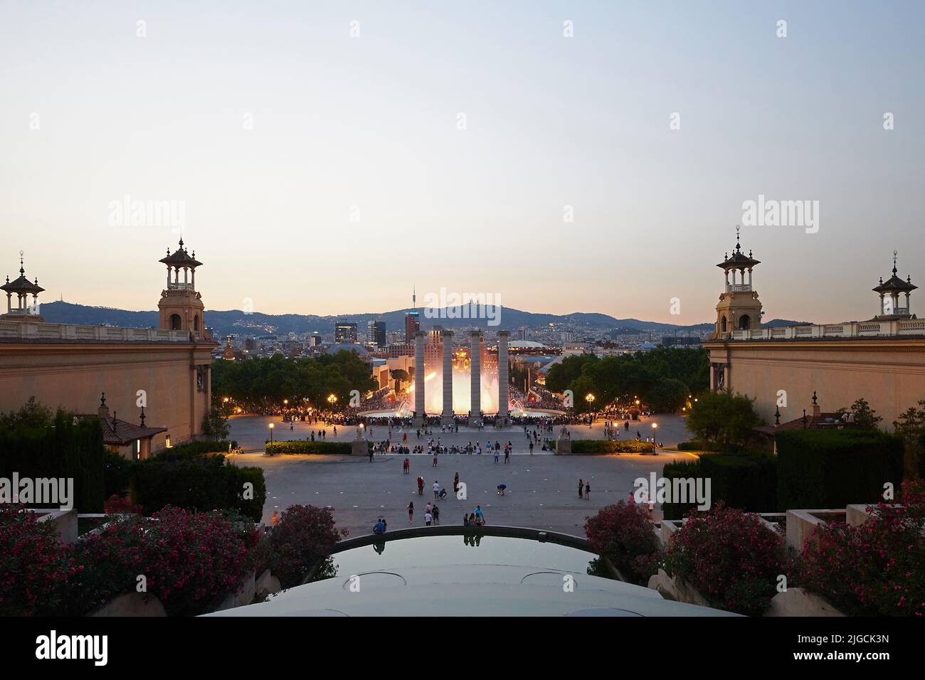 The Magical Fountains and the Four Pillars in the city centre o