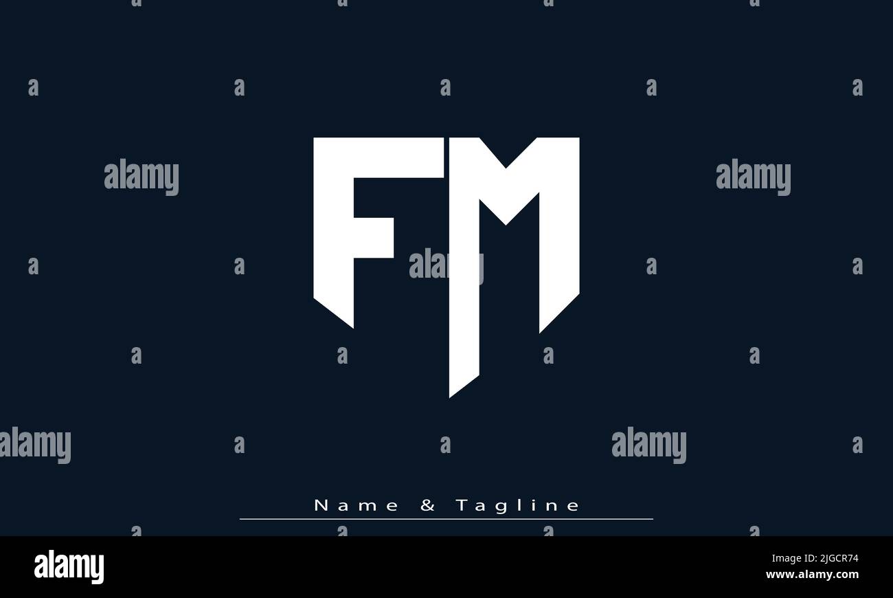 Alphabet letters Initials Monogram logo FM , MF Stock Vector Image ...