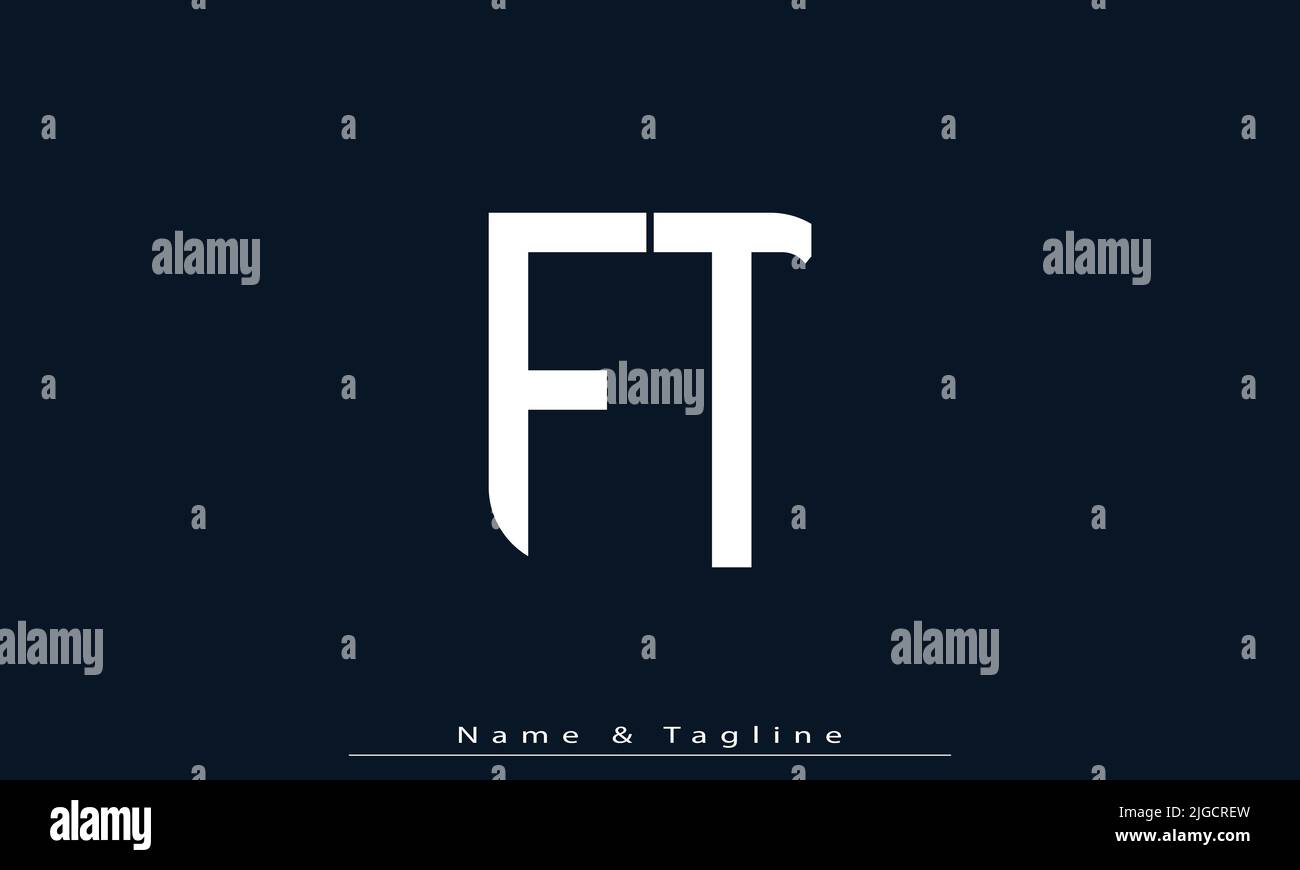 Alphabet letters Initials Monogram logo FT , TF Stock Vector