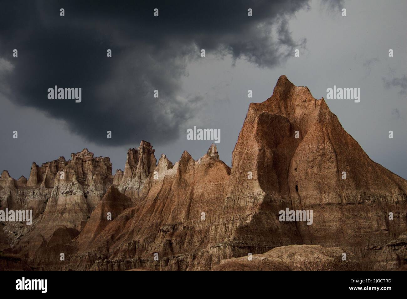 The view of the South Dakota cliffs Black Hills landmark Stock Photo