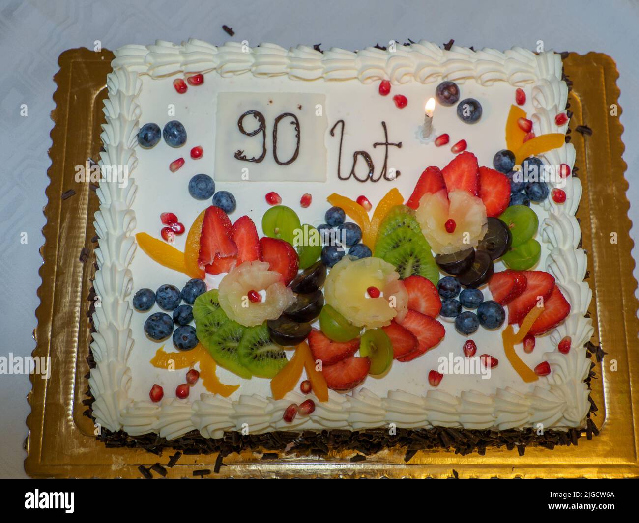 The 100th birthday  celebration cake Stock Photo