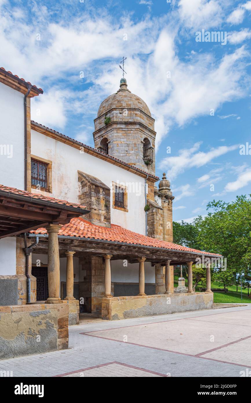 Church of Santa Maria de Sabada,Lastres. Stock Photo
