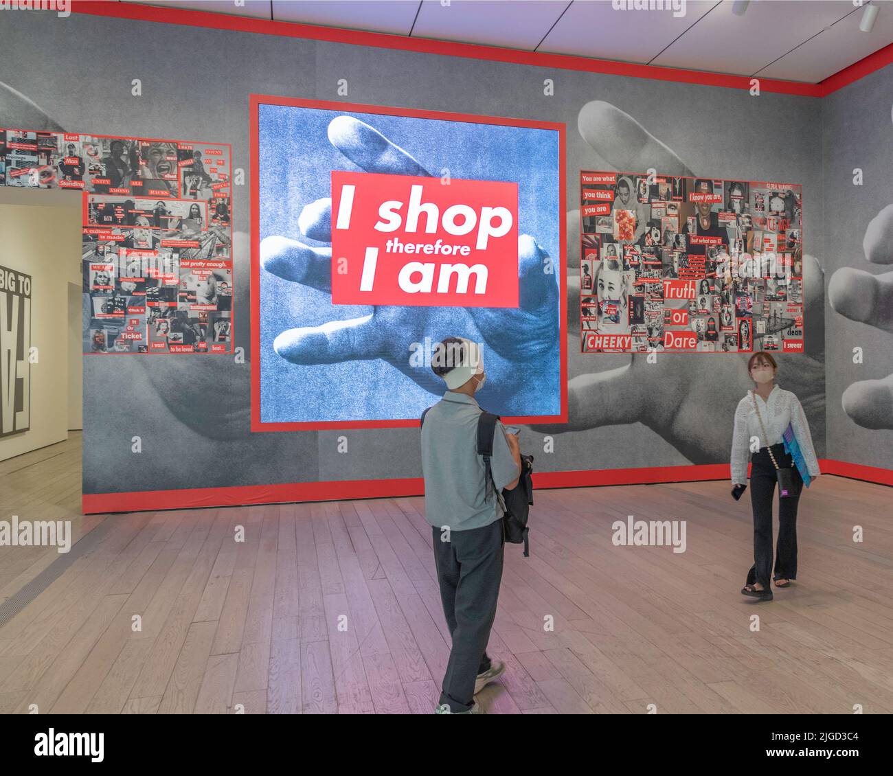 Los Angeles, CA, USA – July 8, 2022: The Barbara Kruger exhibit at LACMA museum in Los Angeles, CA. Stock Photo