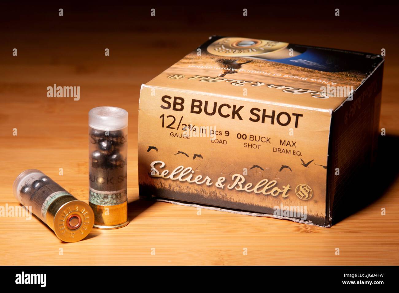 Sellier & Bellot 12ga 00 Buck Shot Stock Photo