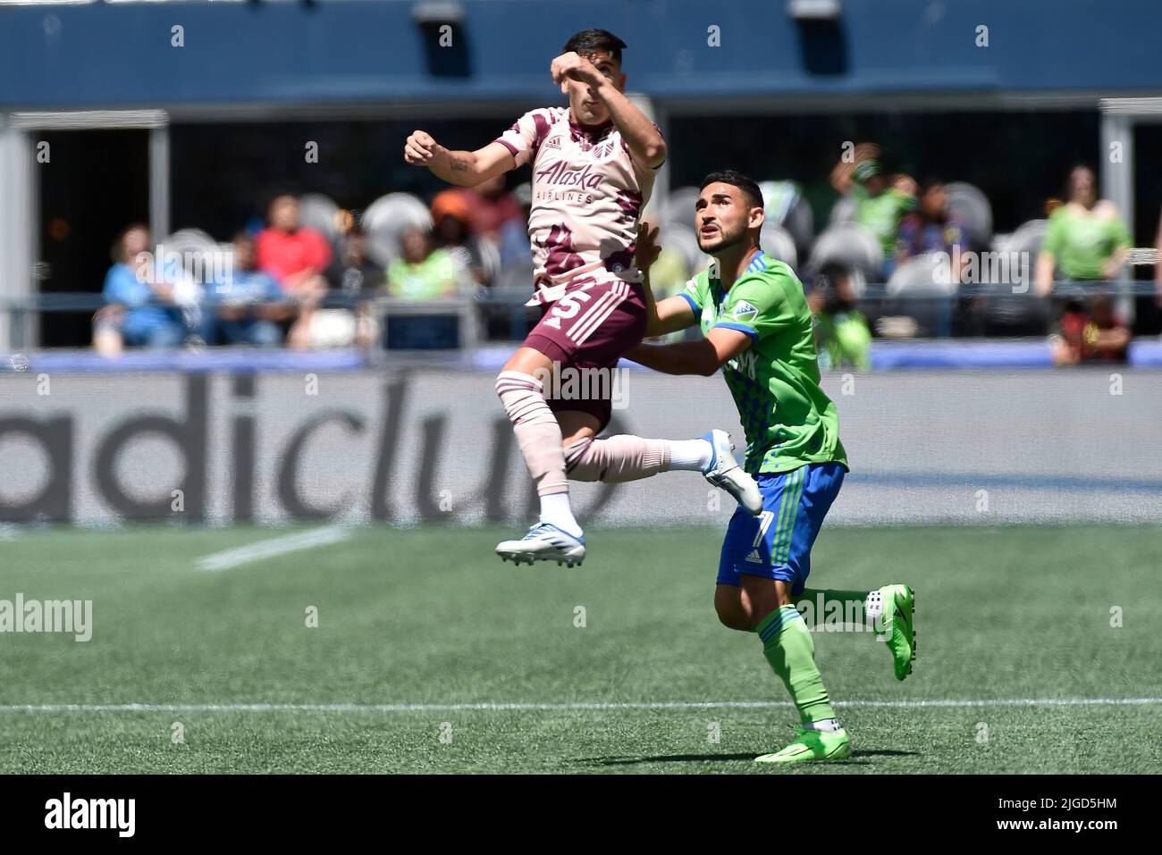 Seattle, WA, USA. 09th July, 2022. Portland Timbers defender Claudio