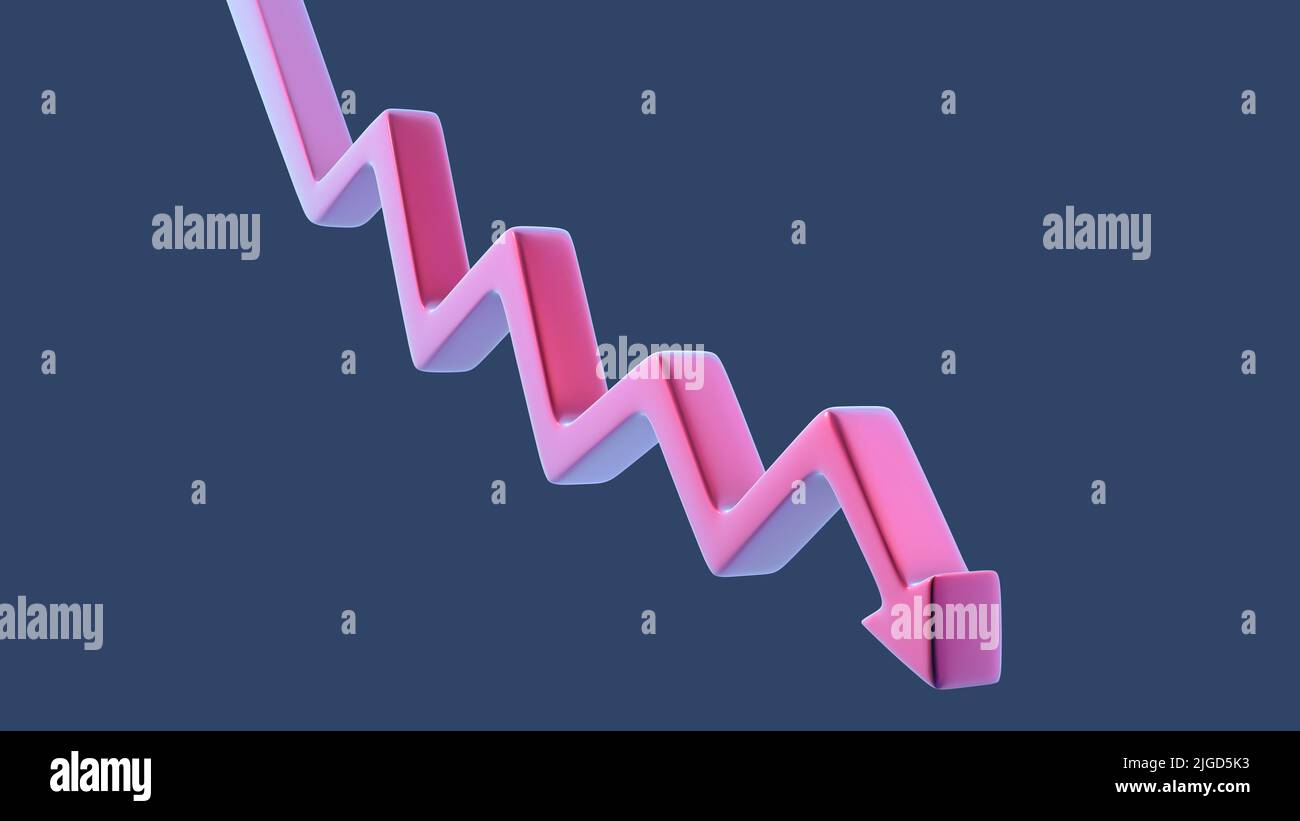 Downward trend, illustration Stock Photo