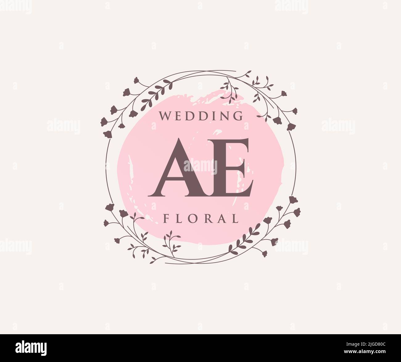 AE Initials letter Wedding monogram logos template, hand drawn modern ...