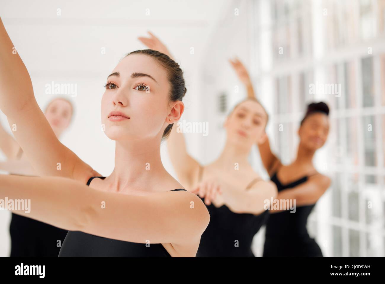 We are those who rule the world. a group of ballet dancers practicing a routine Stock Photo Alamy