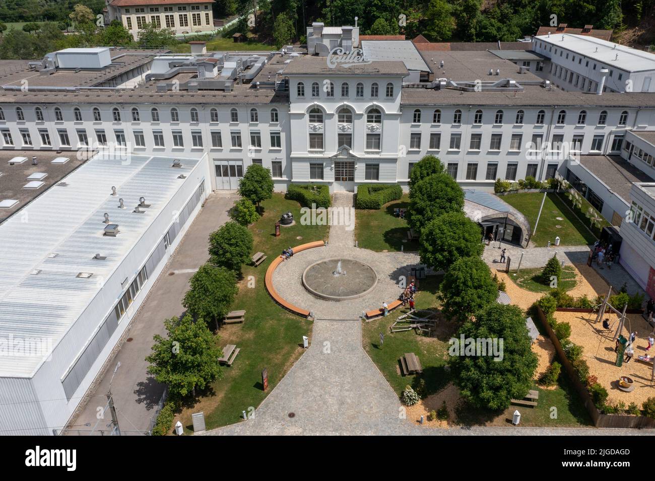 Maison Cailler, Chocolate factory, Broc, Switzerland Stock Photo Alamy