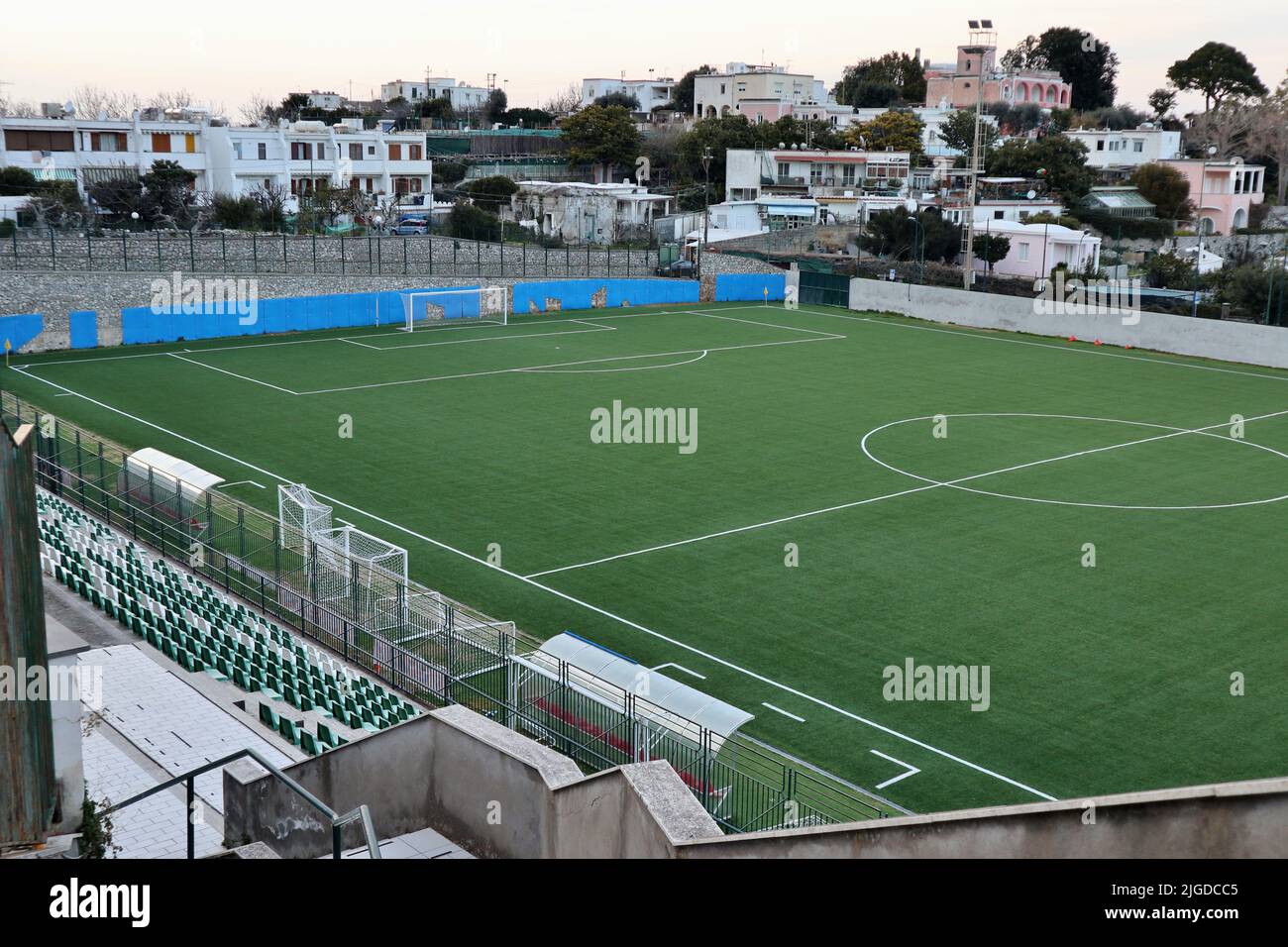 Anacapri - Scorcio del campo di calcio dalla Scala Fenicia Stock Photo