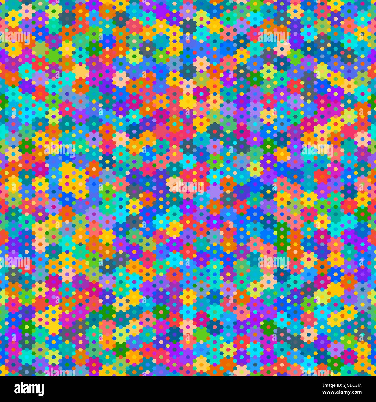Vector seamless multicolored mosaic pattern. Graphic seamless pattern Stock Vector