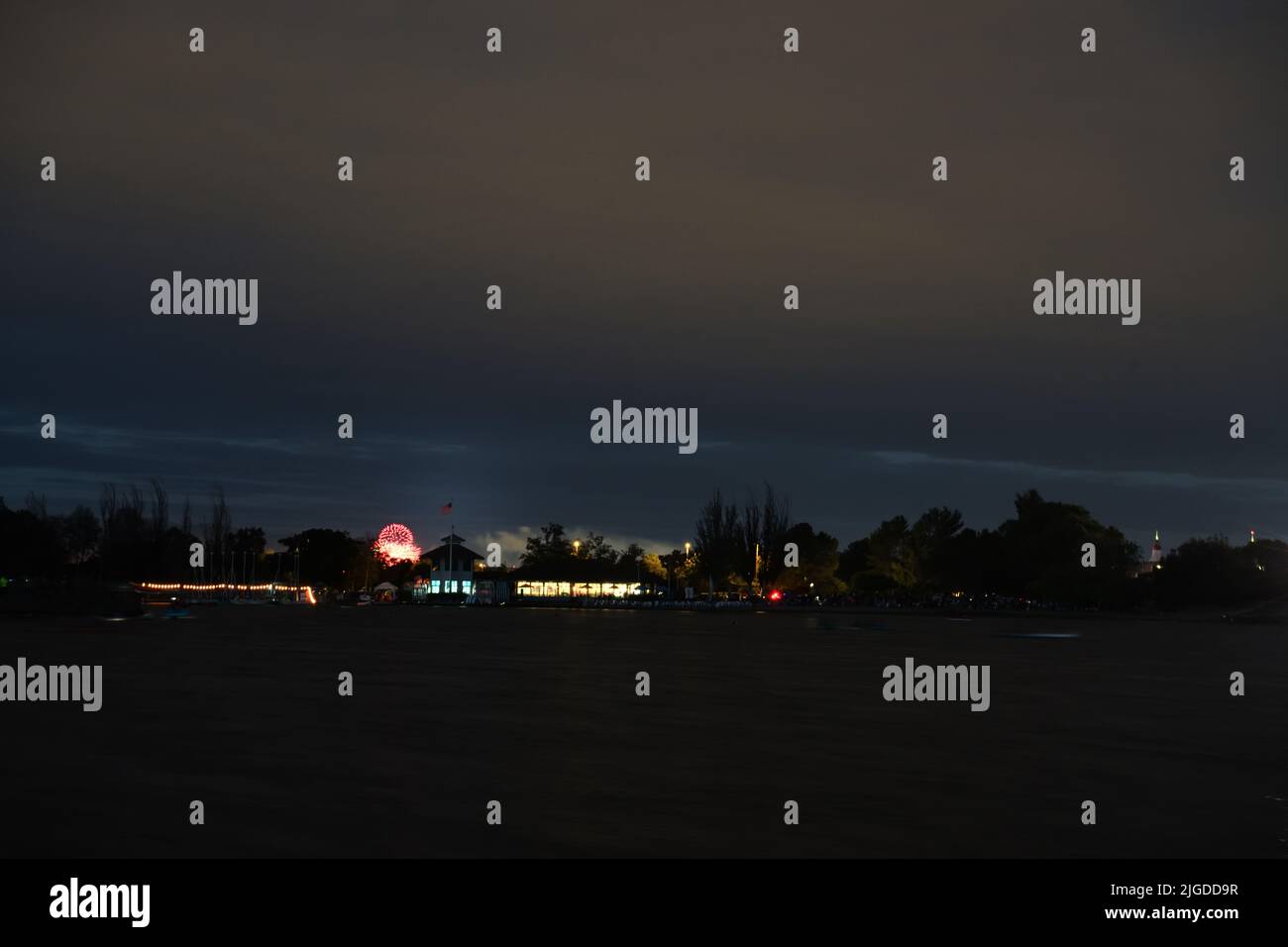Spectacular Fireworks at Shoreline Park, Mountain View Stock Photo Alamy