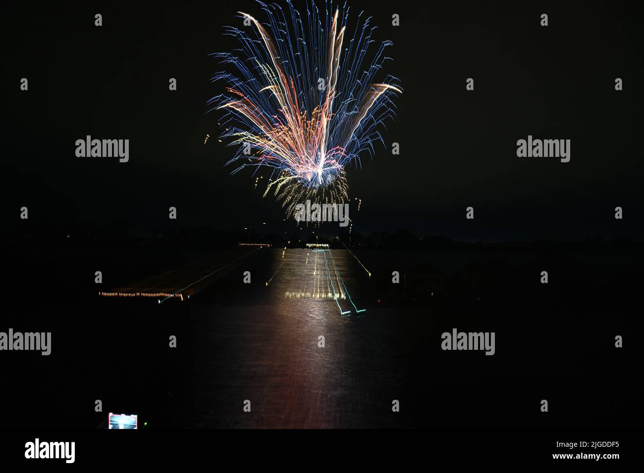 Spectacular Fireworks at Shoreline Park, Mountain View Stock Photo Alamy