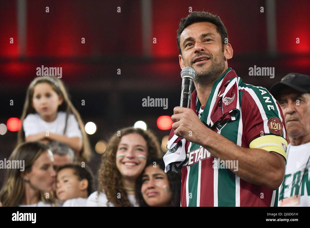 9th July 2022; Maracan&#xe3; stadium, Rio de Janeiro, Brazil; Brazilian A-League football, Fluminese versus Ceara:  Fred of Fluminense after his last game for the club Stock Photo
