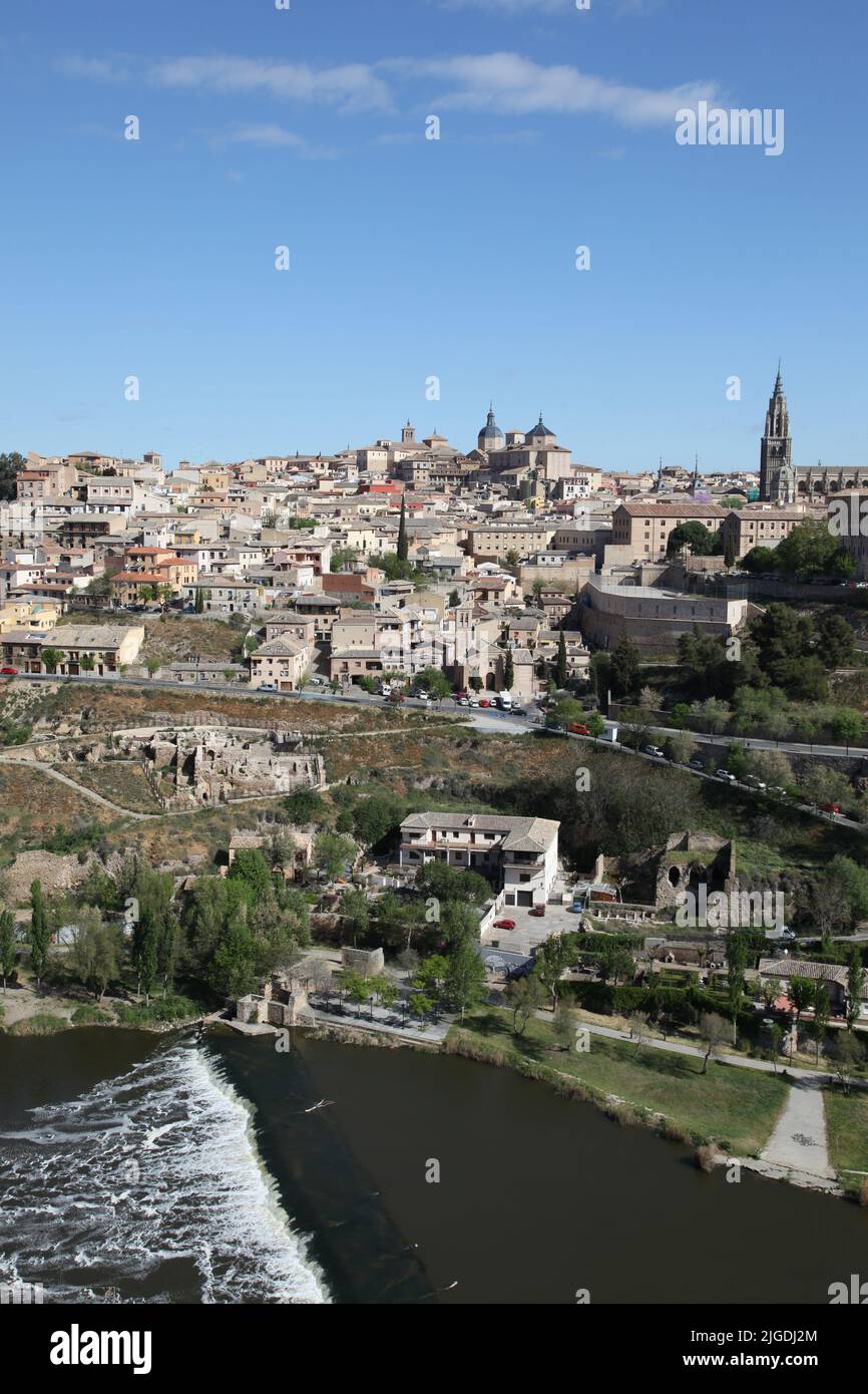 View of the historic medieval city of Toledo, Castilla la Mancha, Spain. Stock Photo