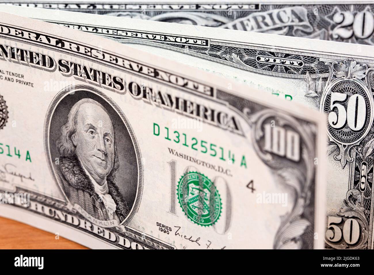 Old American money - Dollars a business background Stock Photo