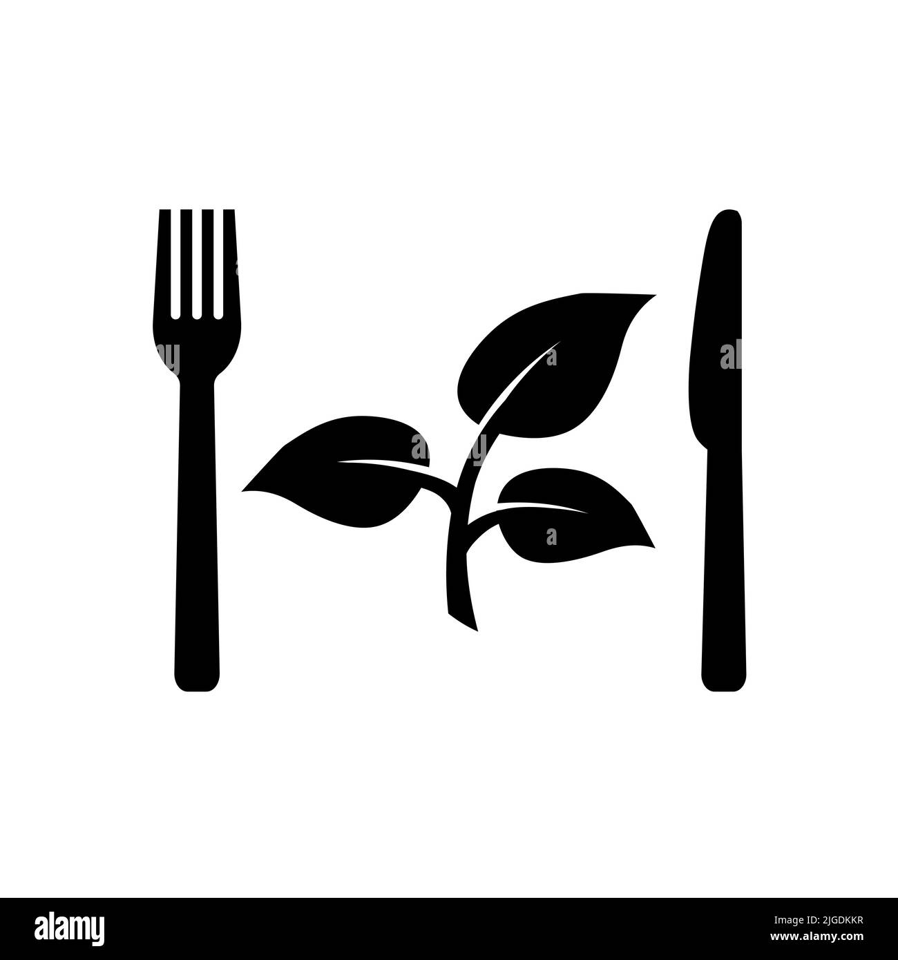 Healthy food icon. Organic fresh eat. Vegan salad. Stock Vector