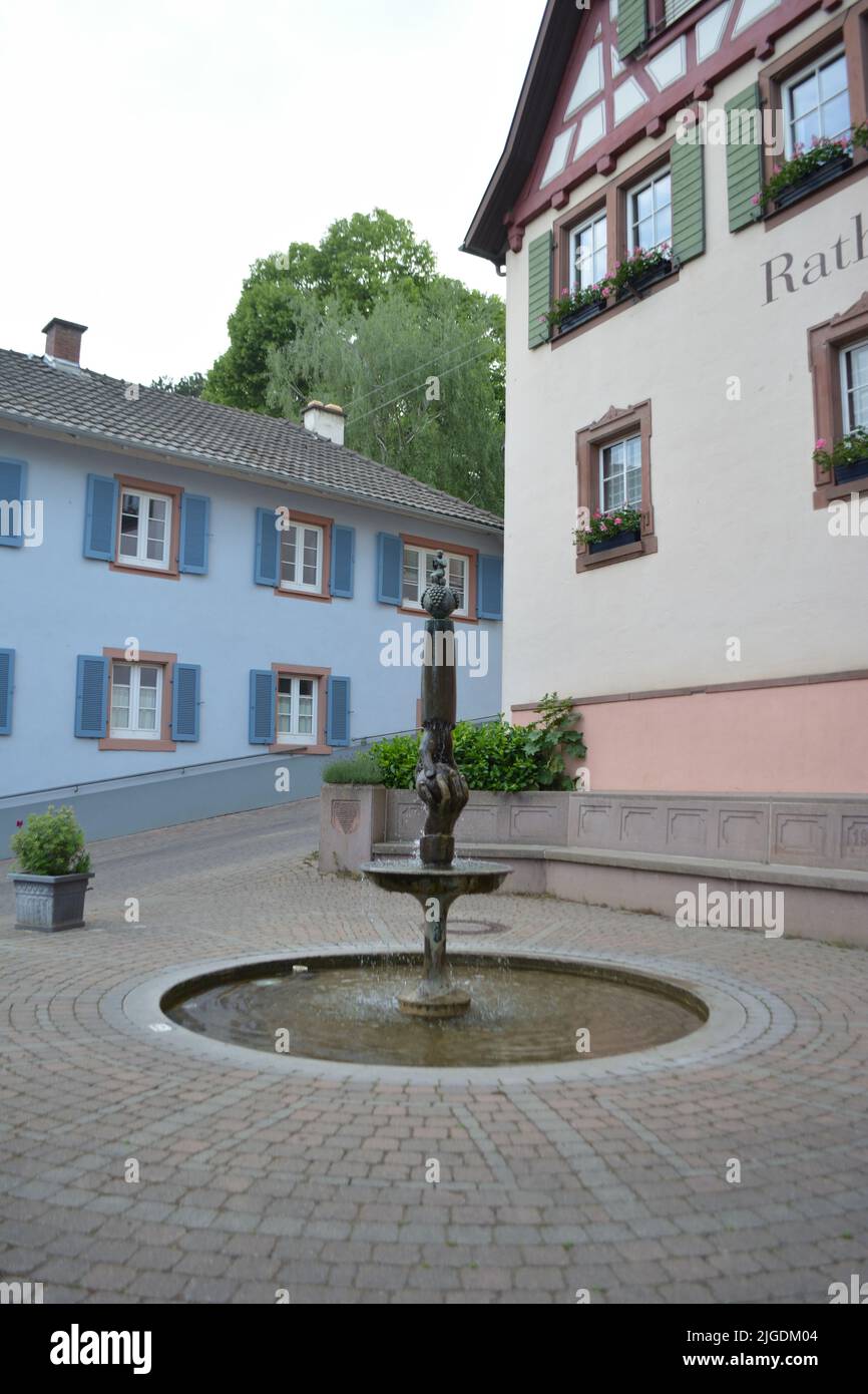 Balingen am Kaiserstuhl is a wine-growing region in Germany Stock Photo