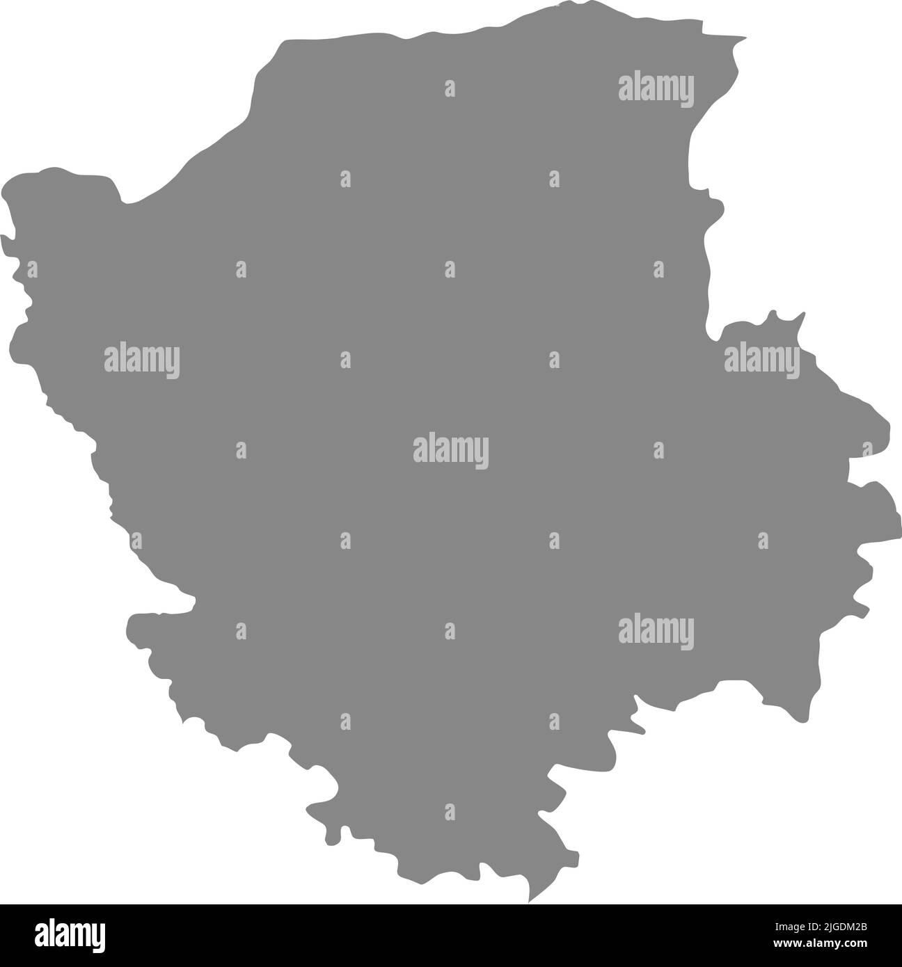 Gray map of the VOLYN OBLAST, UKRAINE Stock Vector