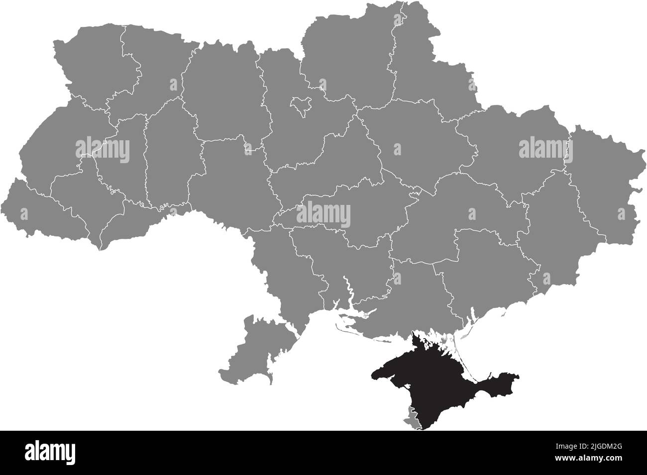 Locator map of CRIMEA, UKRAINE Stock Vector
