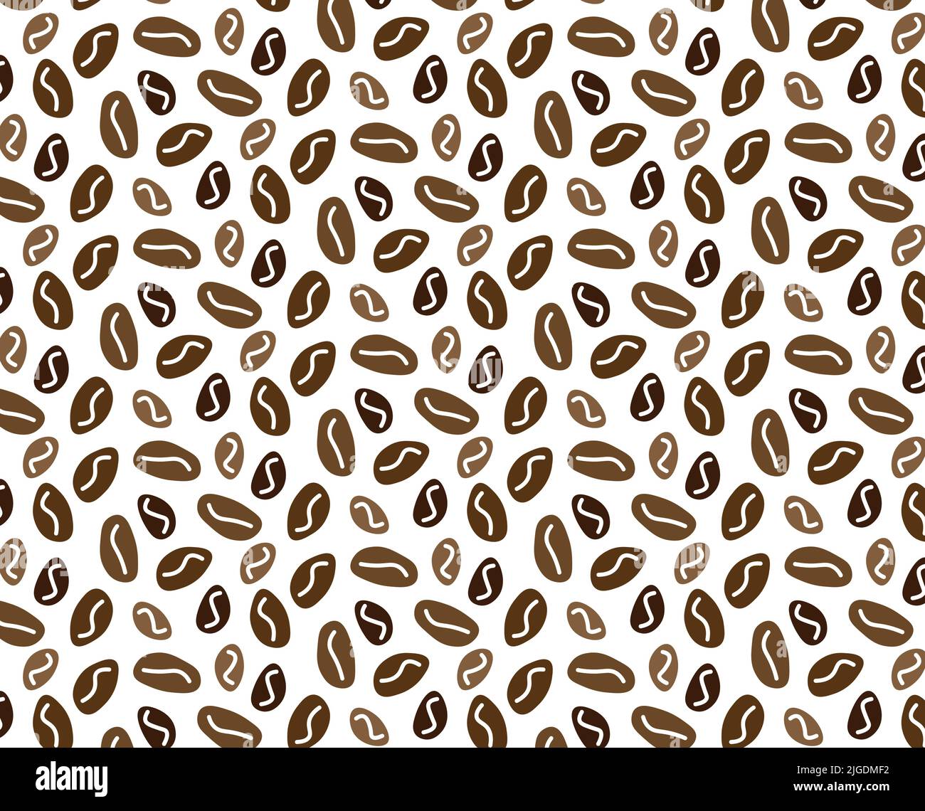 Coffee beans seamless pattern vector illustration background Stock