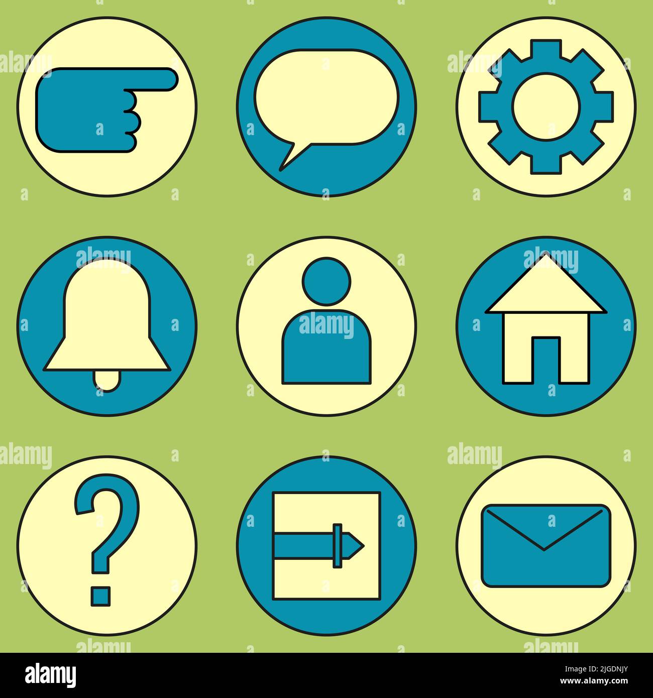 site icon set. Color illustration for application. Vector Stock Vector Image & Art Alamy