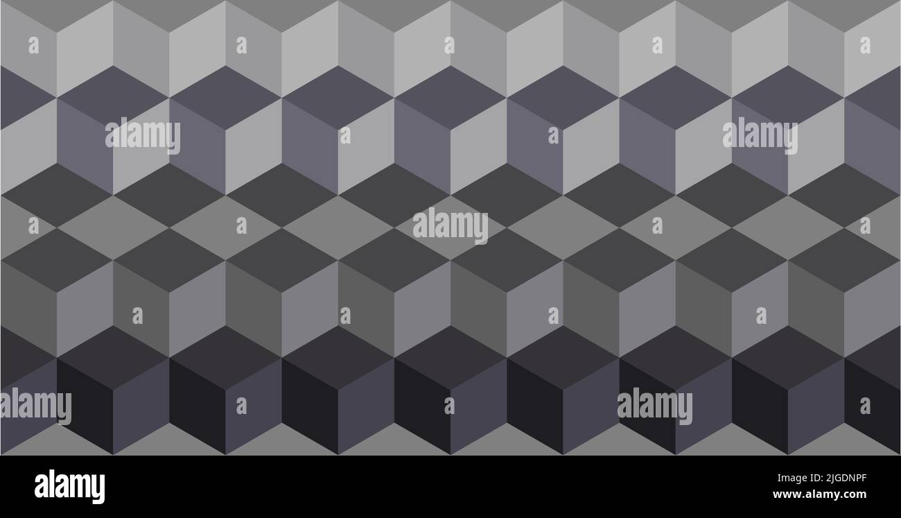 Illustration vector geometric background seamless. Monochrome rhombic Stock Vector