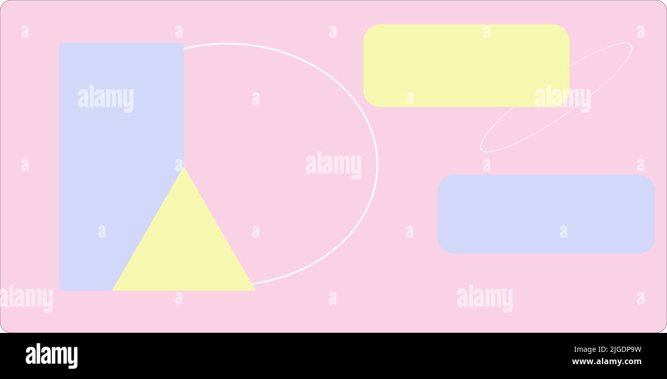 Abstract Pastel Colored Paper Minimalism Background Geometric Shapes ...