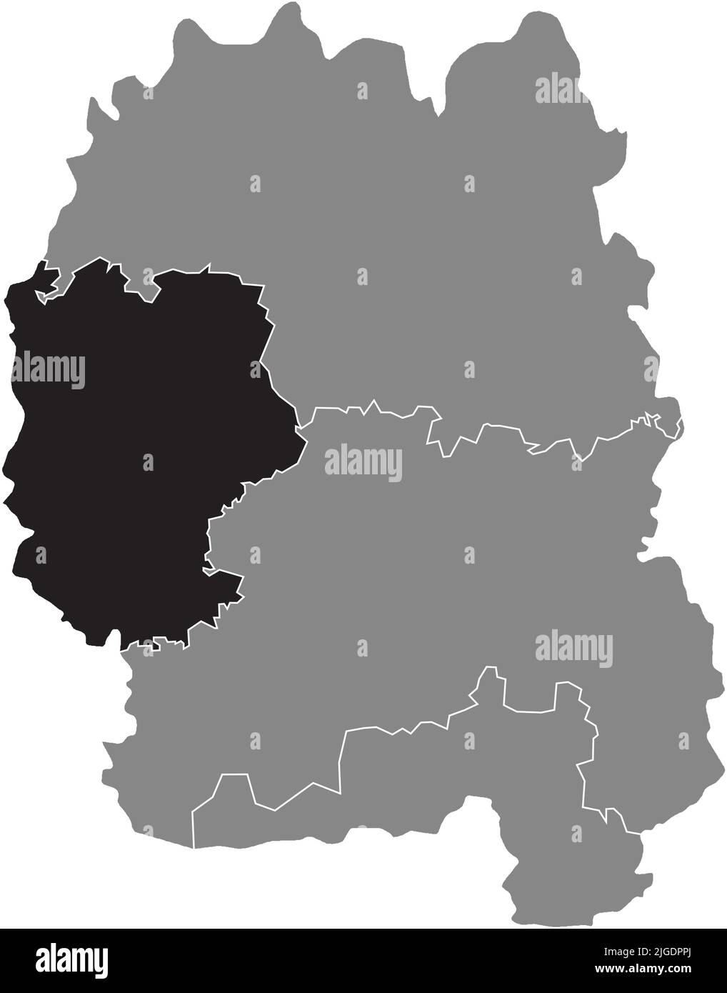 Locator map of the NOVOHRAD-VOLYNSKYI RAION, ZHYTOMYR OBLAST Stock Vector