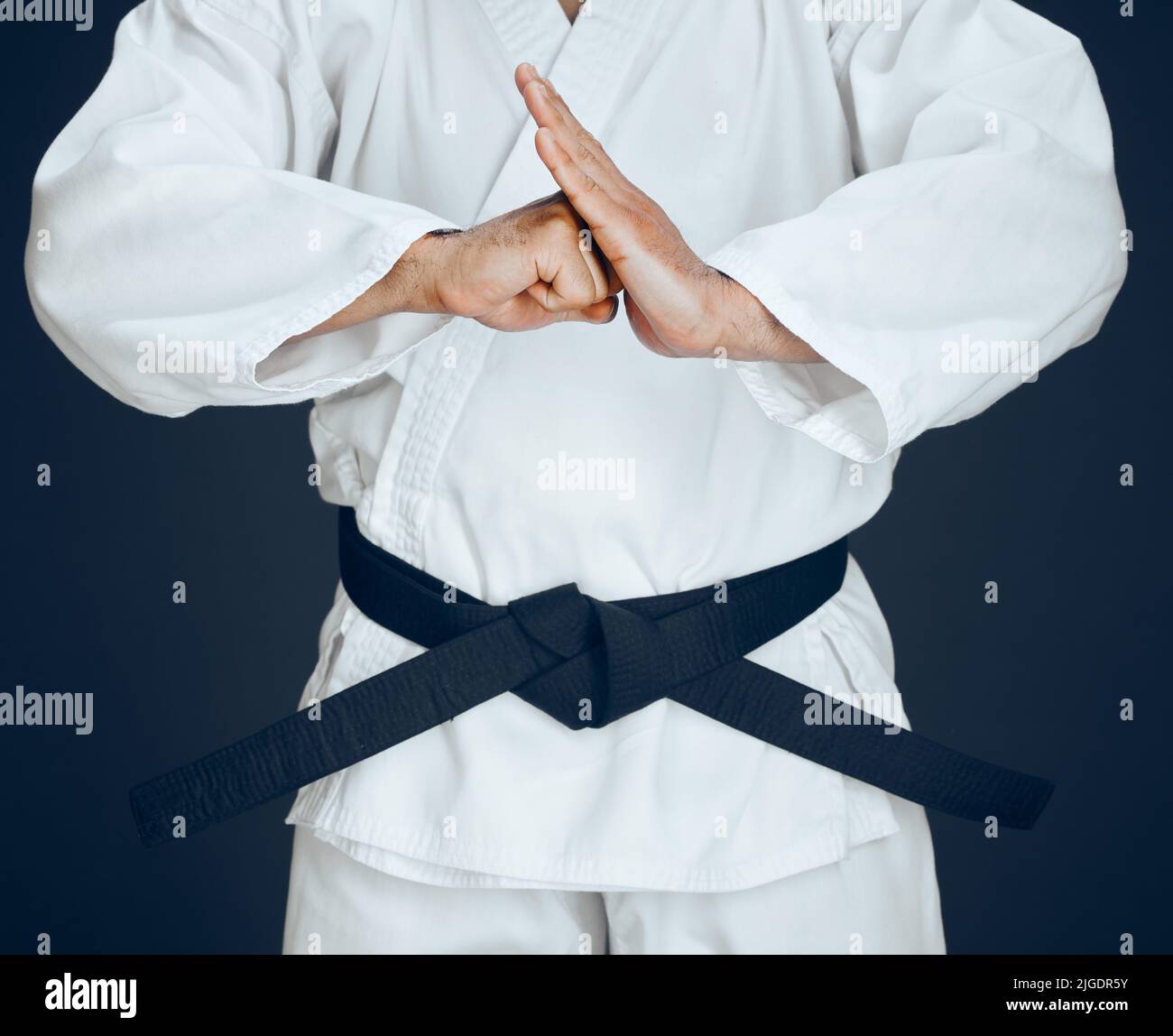 Its about honor. an unrecognizable male martial artist practicing