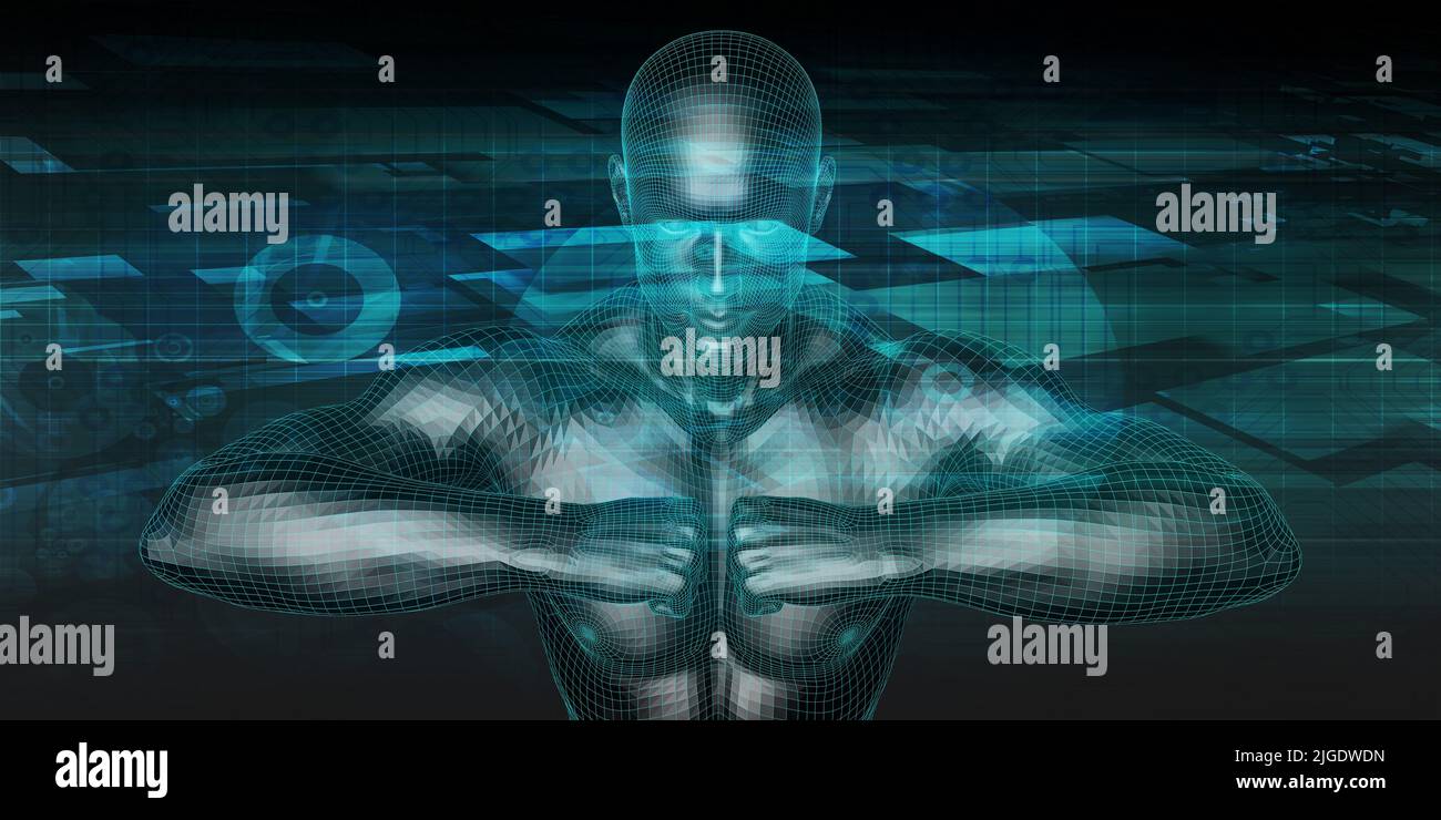 High Security Digital Encryption and Protection System Concept Stock ...