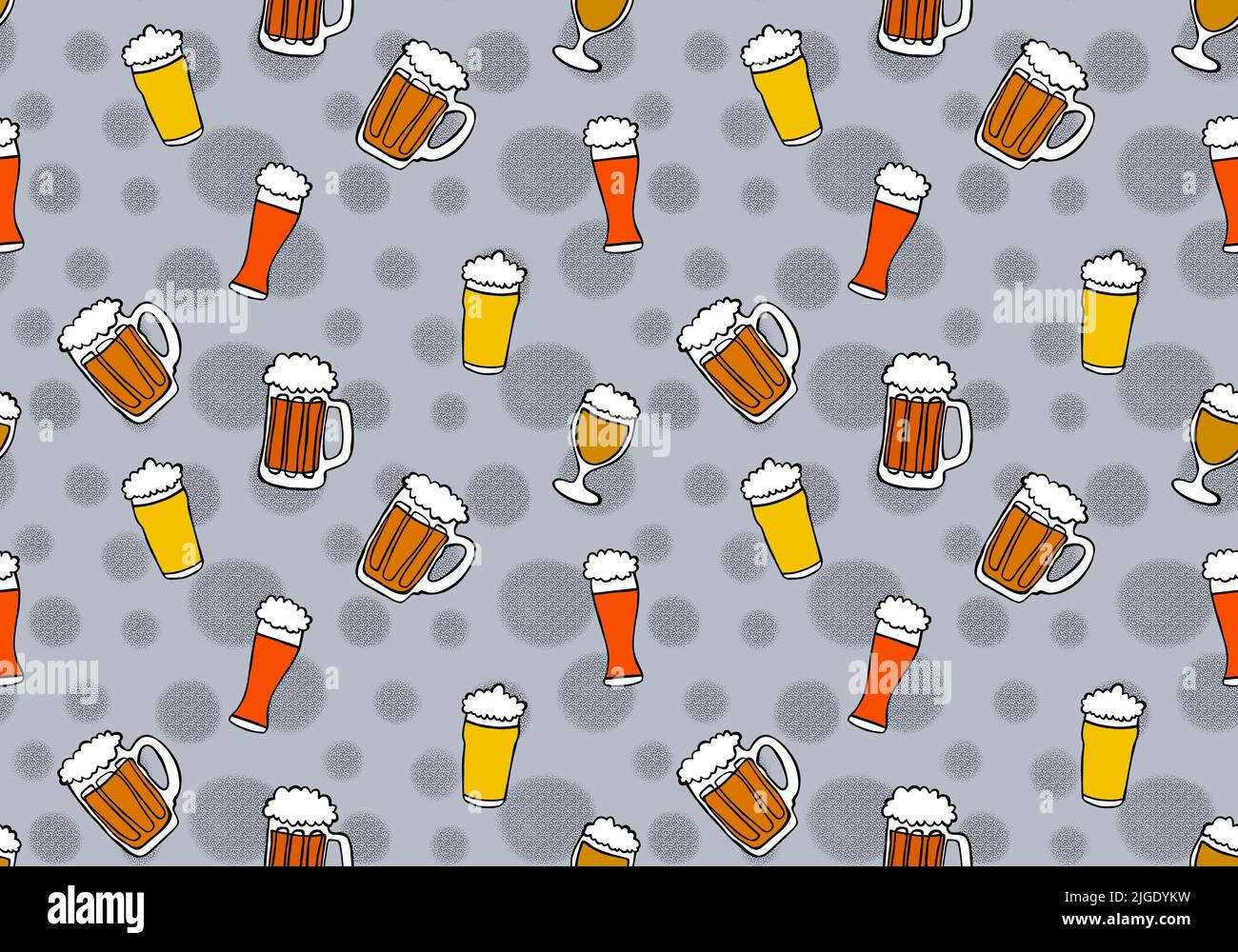 Beer seamless octoberfest pattern for wrapping paper and menu and ...