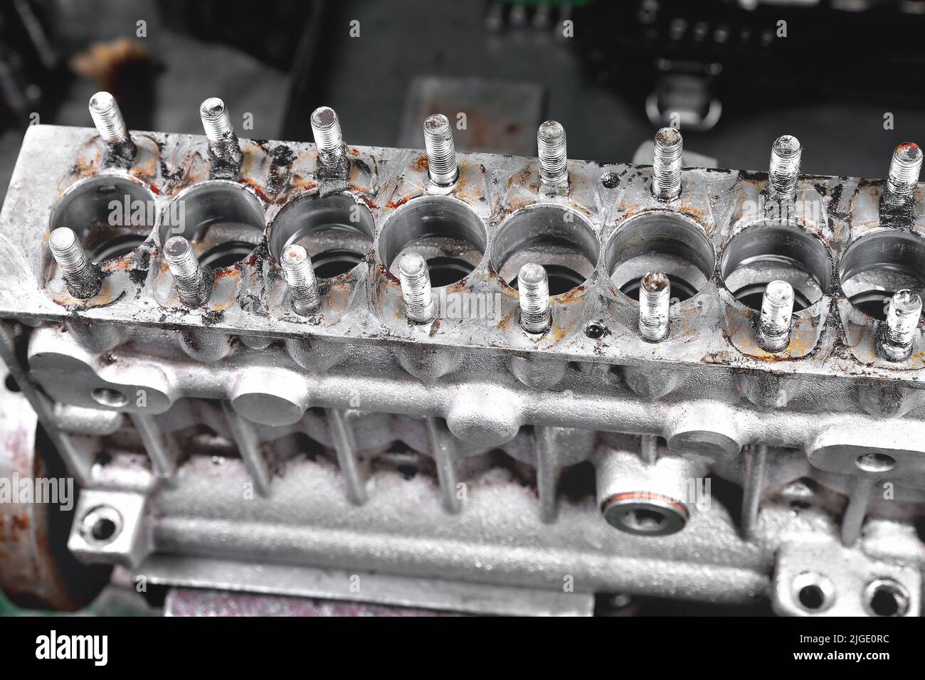 Car fuel pump repair, auto fuel pump disassembly for repair, old car