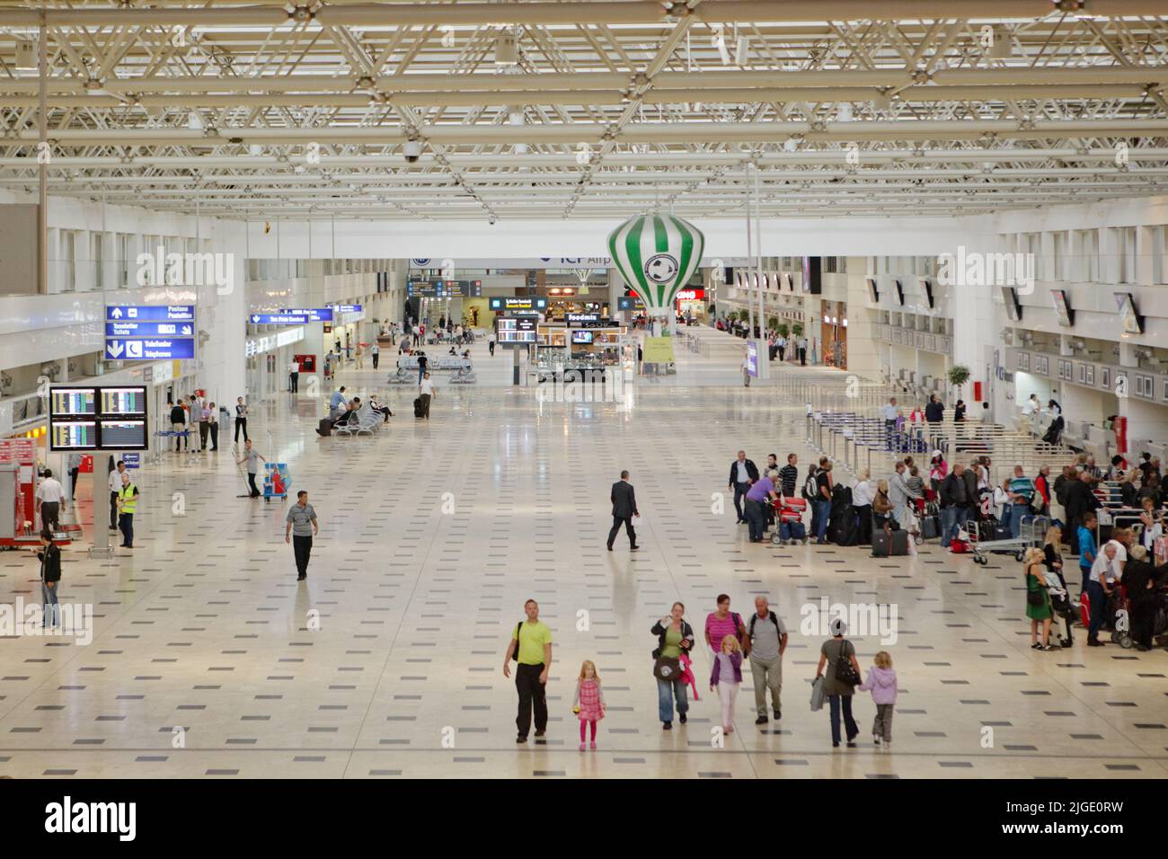 People in the passenger terminal of Antalya airport, Antalya, Turkey Stock Photo