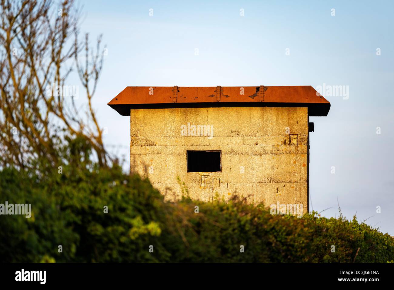 Wartime lookout tower Stock Photo
