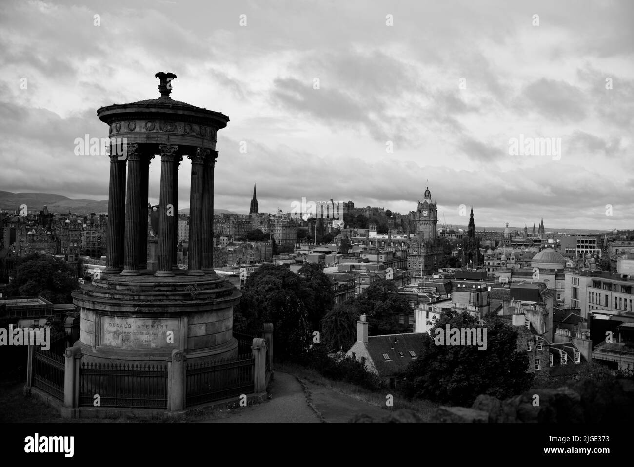 Dugald Stewart Monument, Calton Hill, Edinburgh Stock Photo