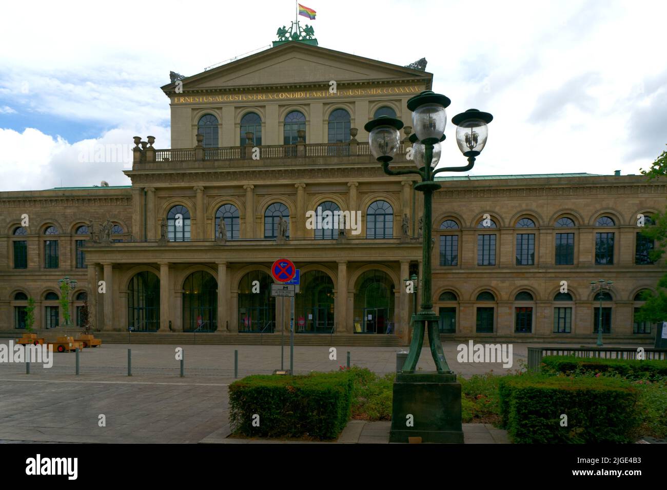 Das Gebäude des Opernhauses in Hannover. Stock Photo