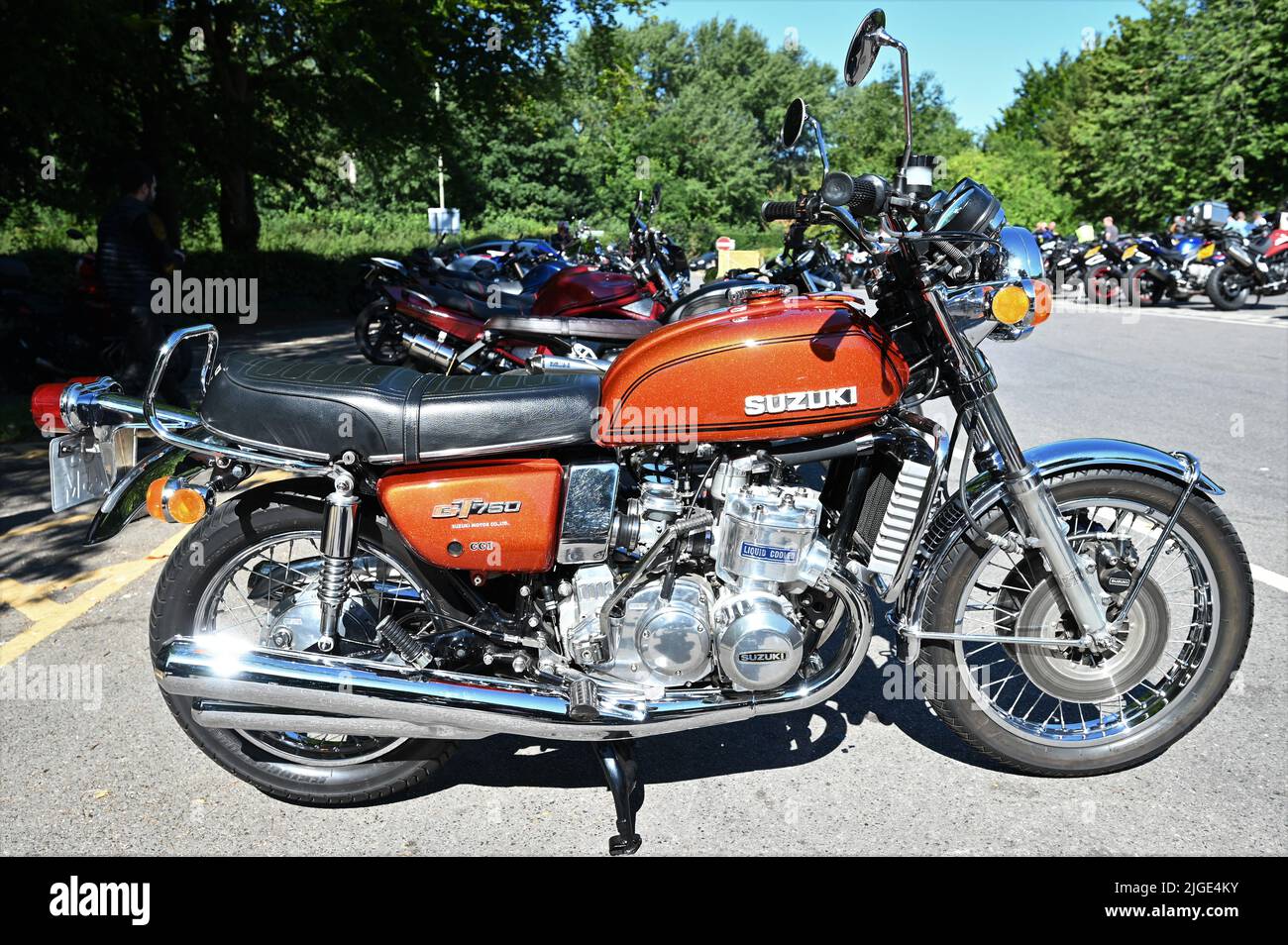 Suzuki GT750 Triple. Stock Photo