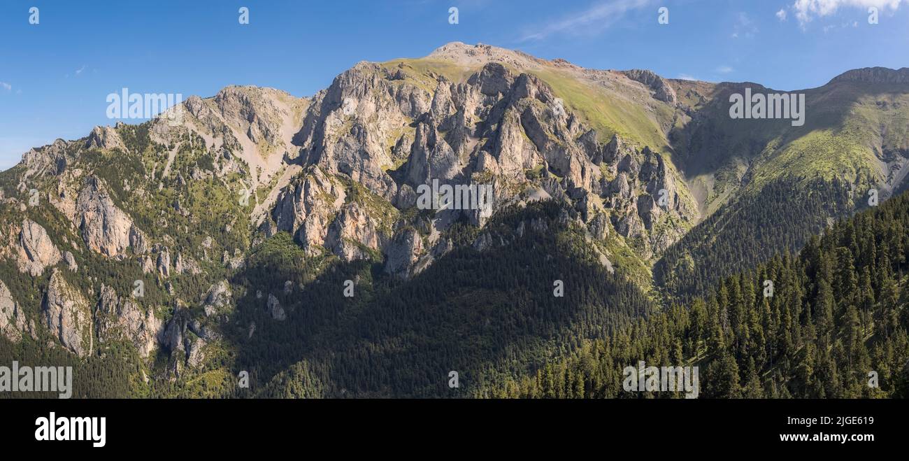 Tossa d'Alp Summit as Seen from the Orris Viewpoint at Cadi Moixero Natural Park, Catalonia Stock Photo