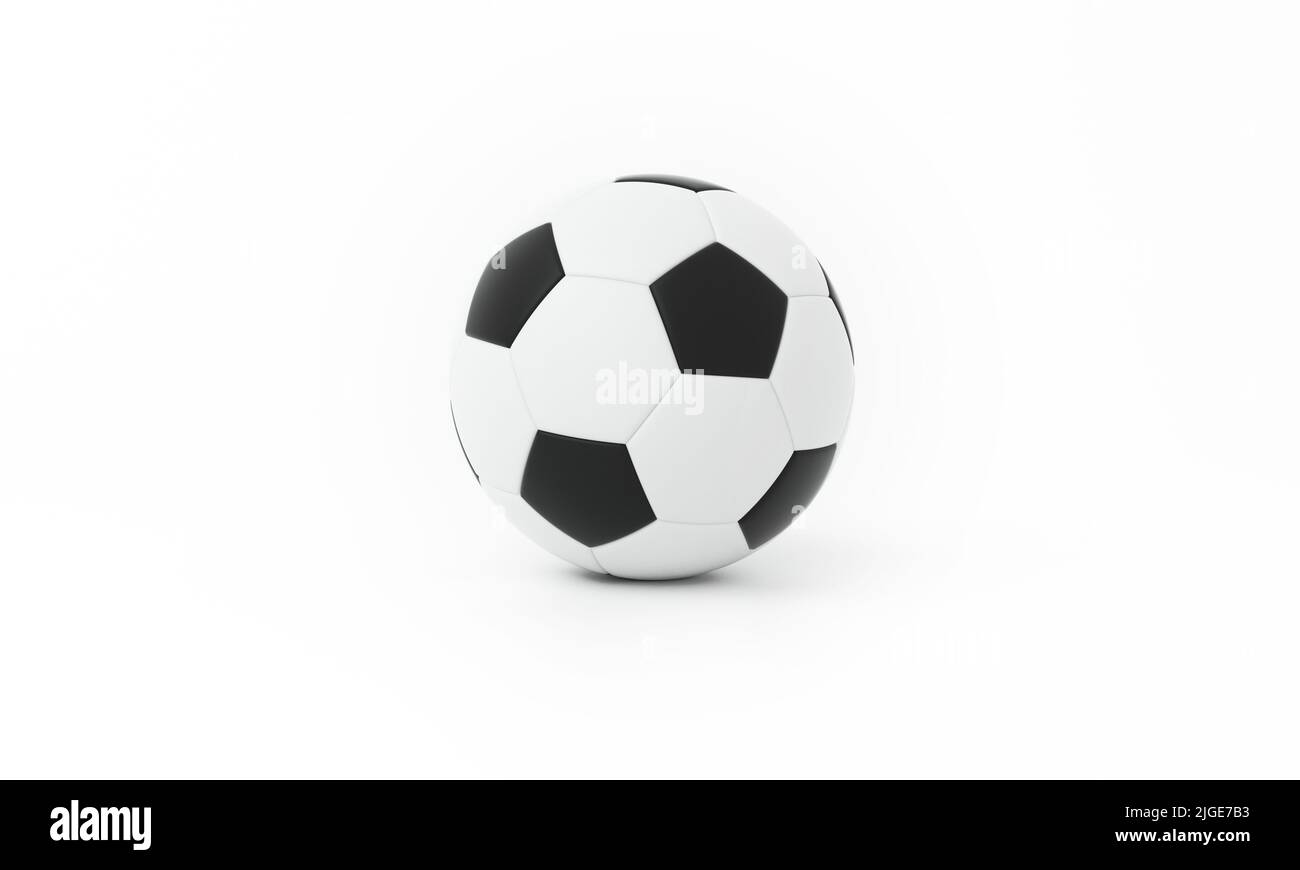 Soccer ball isolated on white background. 3d rendering. Stock Photo