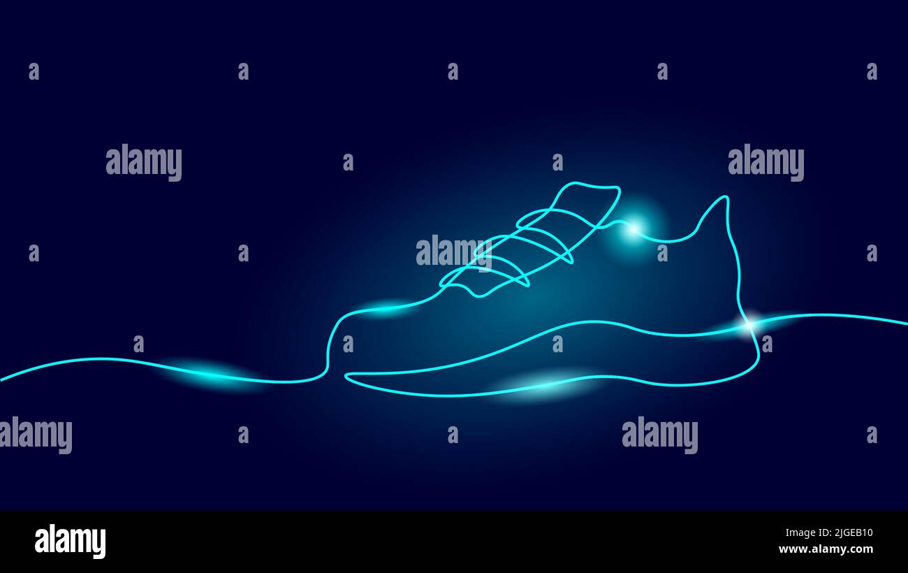 One line sneaker model. Digital symbol cryptocurrency game sten. Walking to  earn money mobile app. Bitcoin money NFT blockchain vector illustration  Stock Vector Image & Art - Alamy